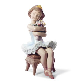 リヤドロ LLADRO 初めての舞台 6763 陶器人形 置物 リアドロ 少女 女の子 バレエ バレリーナ 花　【日本国内から発送】