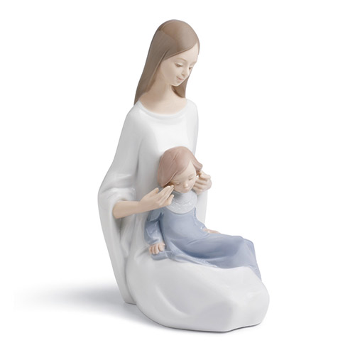 NAO ナオ 私のかわいい子 1572 陶器人形 置物 リヤドロ姉妹ブランド 出産祝い 赤ちゃん 内祝い ふるさと割 最大94％オフ！ 母と子