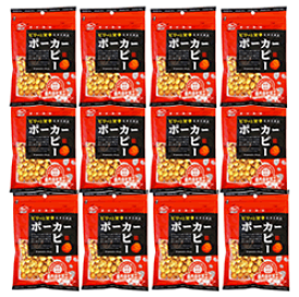 【イシカワ　ポーカーピー108g×12袋】ピリッと甘辛／国内自社加工／豆のイシカワ／広島名物
