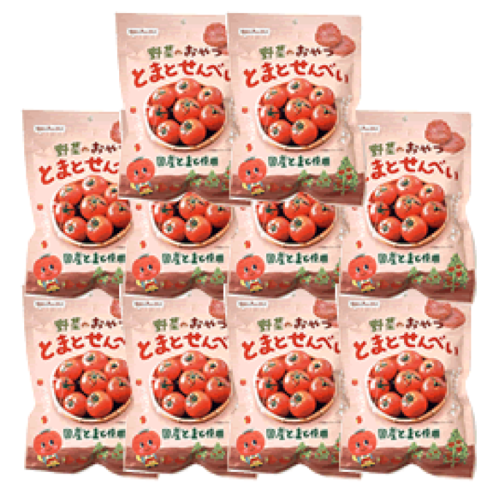 楽天市場】【送料無料】【岡田屋製菓 野菜のおやつ とまとせんべい55g