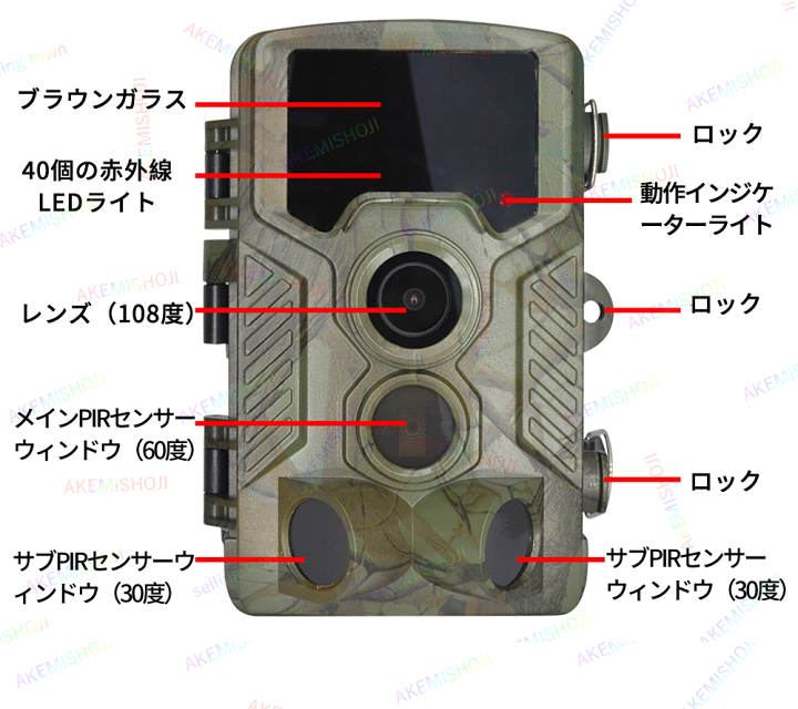 楽天市場】トレイルカメラ 防犯カメラ 乾電池 電池式 ワイヤレス