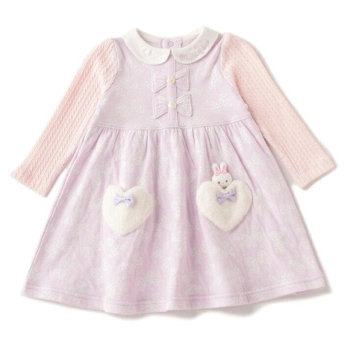 楽天市場 メゾピアノ Mezzo Piano ウサギマスコットつきリボン総柄ワンピース Narumiya Online ナルミヤ