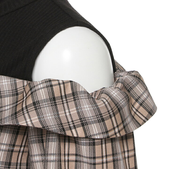 楽天市場 ラブトキシック Lovetoxic S0904 レイヤード肩開きチェックシャツワンピース Narumiya Online ナルミヤ