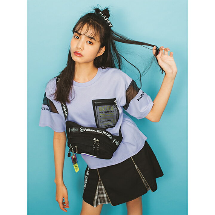 楽天市場 ブルークロスガールズ Blue Cross Girls メッシュ切り替えロゴtシャツ Narumiya Online ナルミヤ