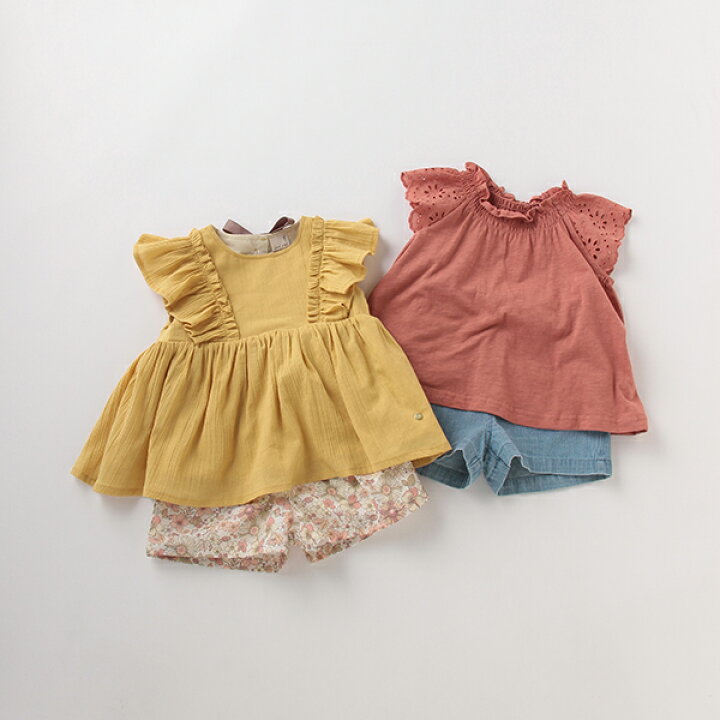 楽天市場】プティマイン(petit main)リボンつき花柄タックパンツ  