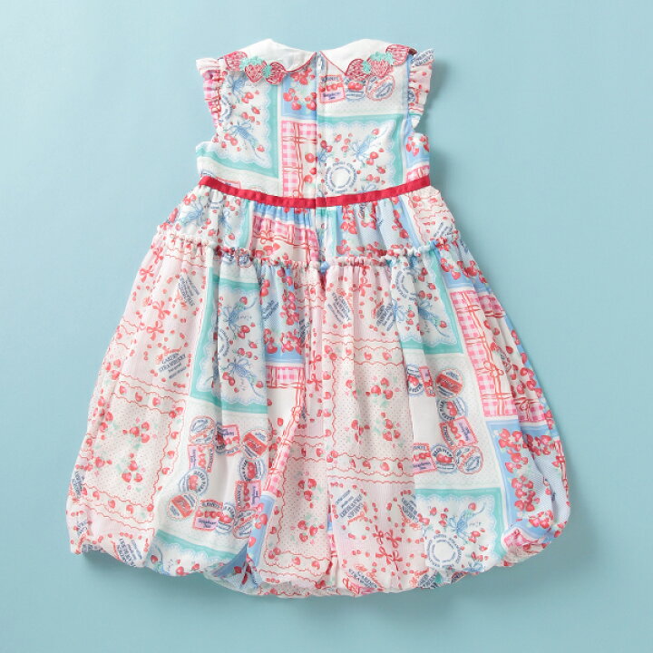 楽天市場 メゾピアノ Mezzo Piano イチゴ衿ハンカチ柄バルーンワンピース Narumiya Online ナルミヤ