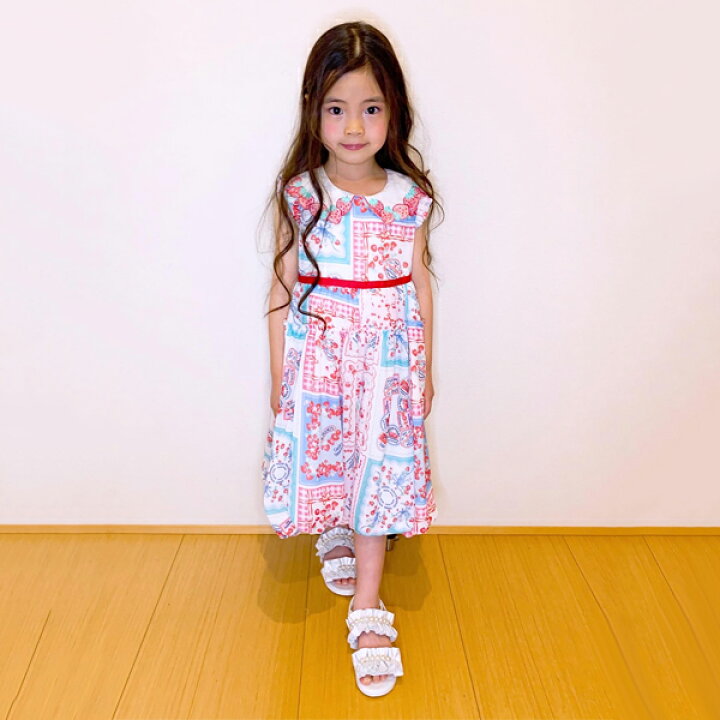 楽天市場 メゾピアノ Mezzo Piano イチゴ衿ハンカチ柄バルーンワンピース Narumiya Online ナルミヤ