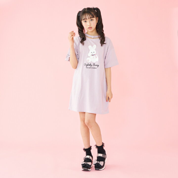 楽天市場 メゾピアノジュニア Mezzo Piano Junior ウサギ転写プリントワンピース Narumiya Online ナルミヤ