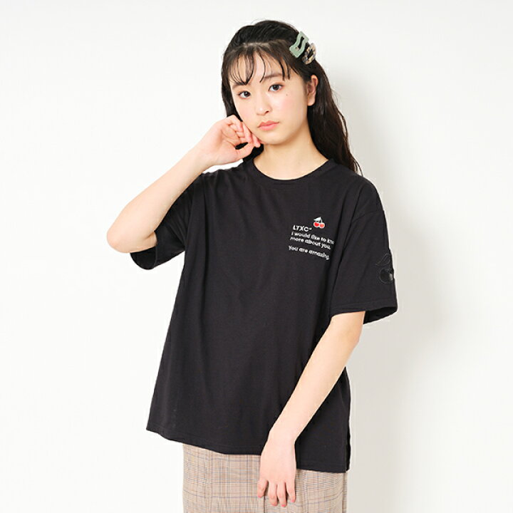 楽天市場】ラブトキシック(Lovetoxic)袖チェリー刺しゅうTシャツ 