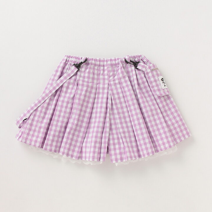 楽天市場】メゾピアノ(mezzo piano)ギンガムプリーツキュロット  