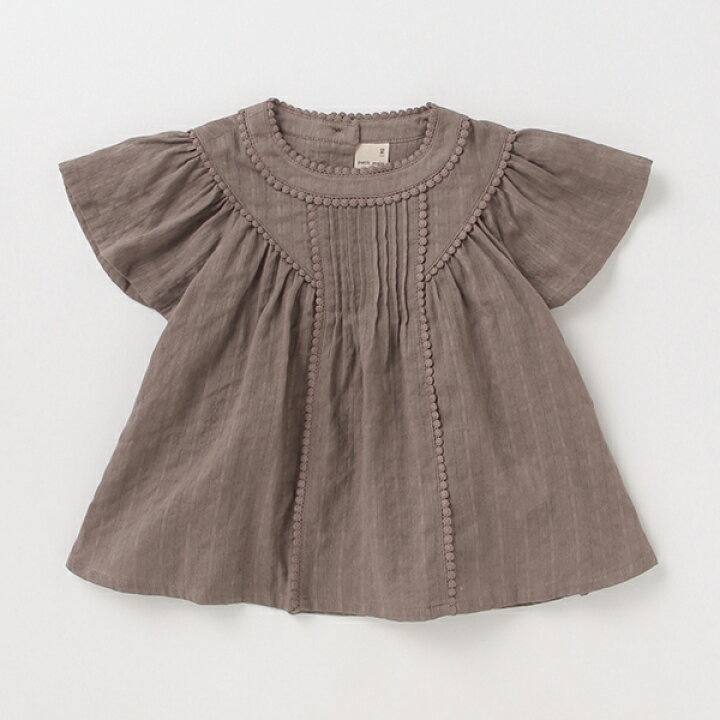 楽天市場】プティマイン(petit main)ピンタックフレアブラウス  