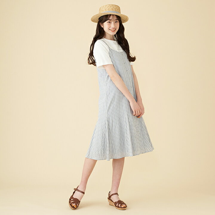 楽天市場 ポンポネットジュニア Pom Ponette Junior フロントボタンキャミソールワンピース Narumiya Online ナルミヤ