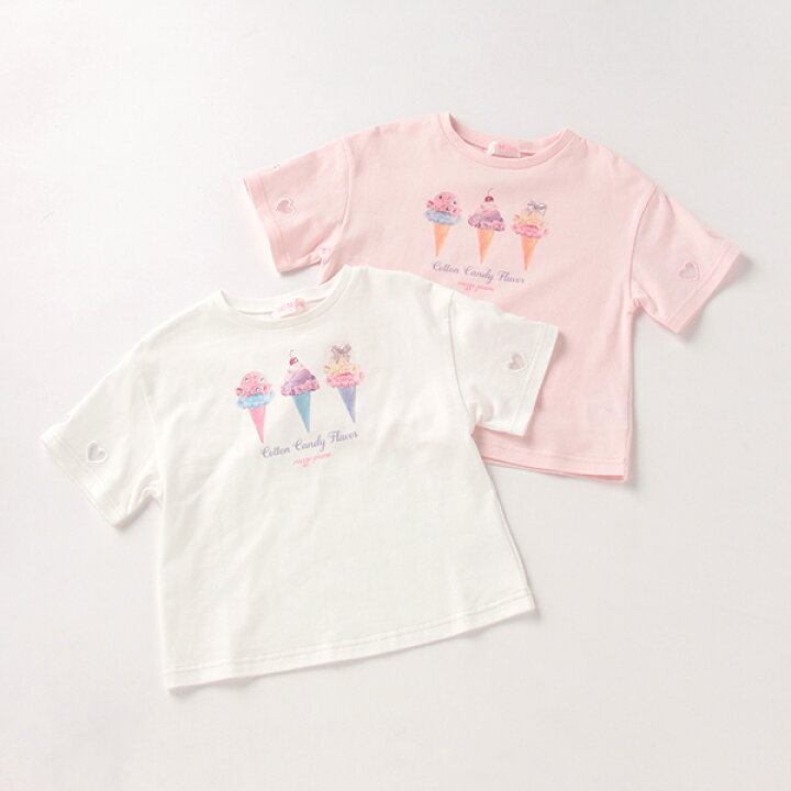 楽天市場】メゾピアノ(mezzo piano)アイス転写プリント半袖Tシャツ 