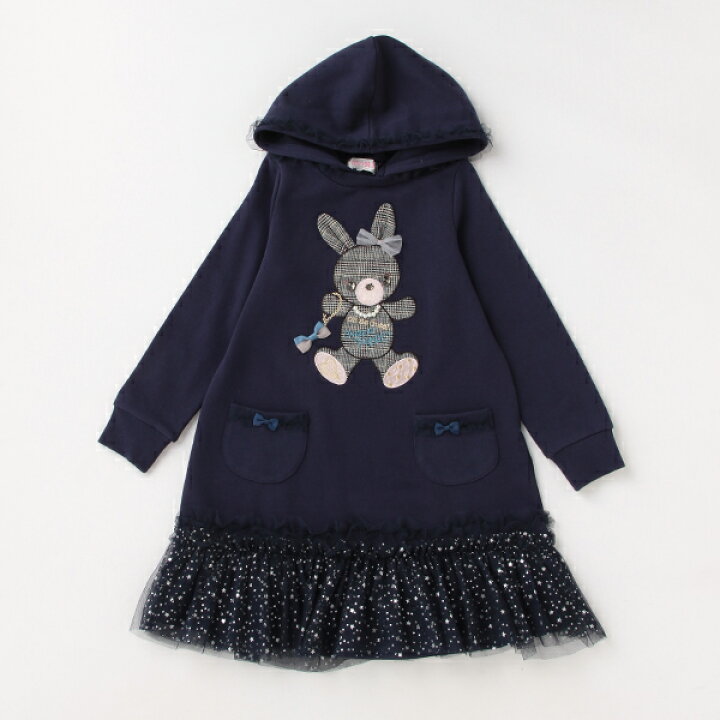 楽天市場 メゾピアノ Mezzo Piano ウサギロングパーカワンピース Narumiya Online ナルミヤ