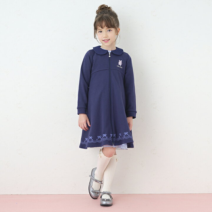 楽天市場 メゾピアノ Mezzo Piano バレエリボン刺しゅう衿つきジップワンピース Narumiya Online ナルミヤ