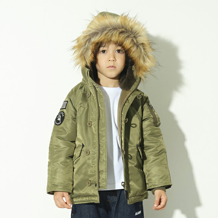 楽天市場】エクストララージ キッズ(XLARGE KIDS)中綿N-3Bジャケット 