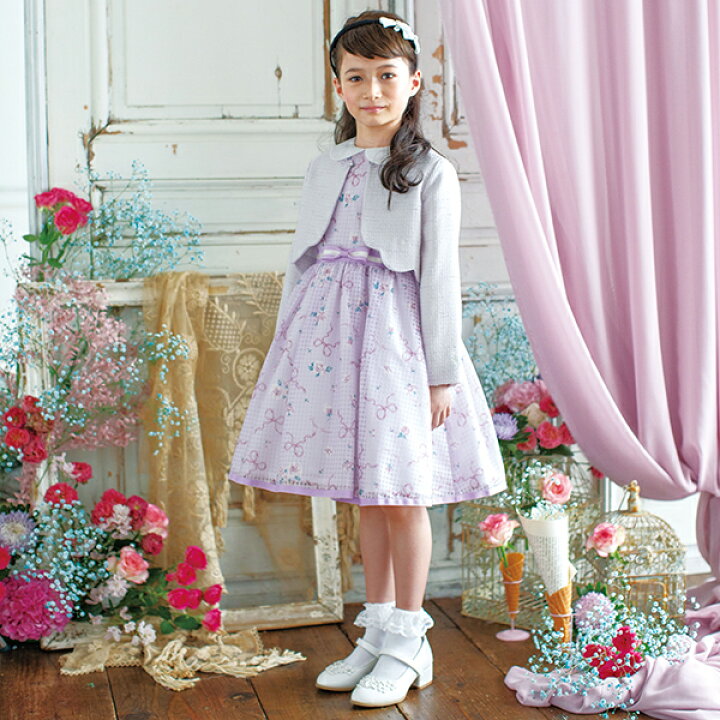 美品】mezzo piano ｜裾スカラップ♡ツィードジャケットファンシー 