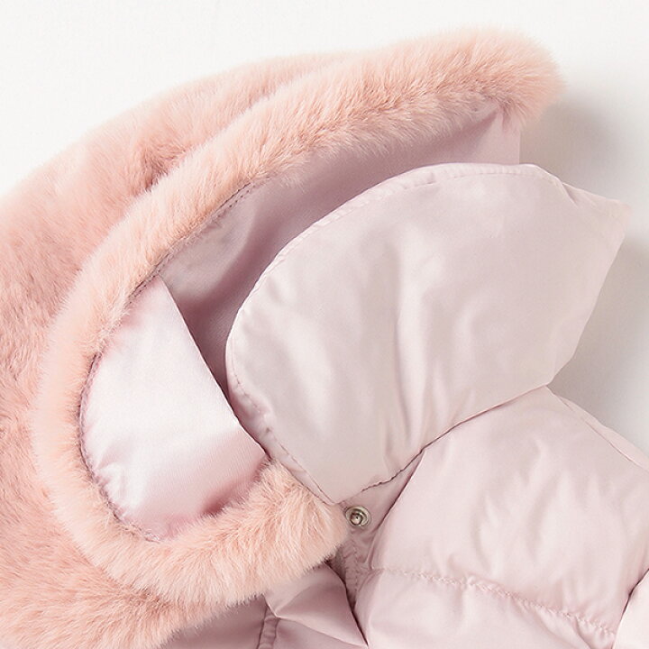 楽天市場】メゾピアノ(mezzo piano)フェイクファー衿つきロングダウン  