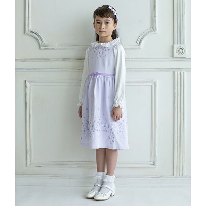 楽天市場 メゾピアノ Mezzo Piano 花刺しゅうワンピース Narumiya Online ナルミヤ