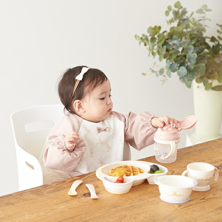 未使用 petit main♡お食事エプロン 新品未使用/シリコンビブ/ミニカー柄