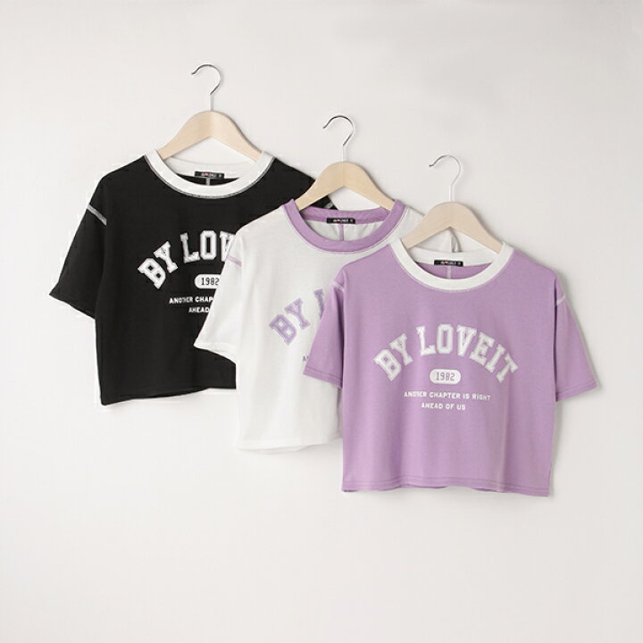 バイ ラビット(by LOVEiT)配色ステッチリンガーTシャツ NARUMIYA ONLINE(ナルミヤ) 人気 おすすめ 日用品 竹虎 ライーブ LL 034025 おしゃれ ショップ 快気祝い