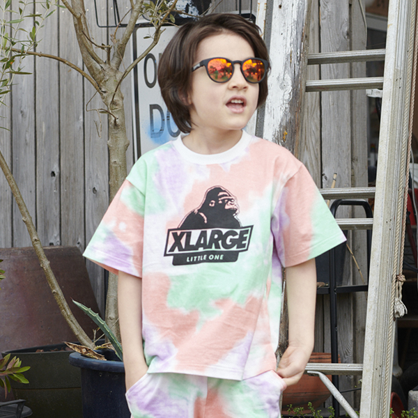 エクストララージ　キッズ(XLARGE KIDS)タイダイスランテッドOGゴリラ半袖Tシャツ | NARUMIYA ONLINE（ナルミヤ）