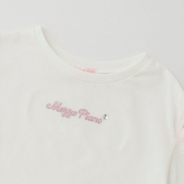 楽天市場】メゾピアノ(mezzo piano)半袖Tシャツ＆ハート刺しゅうキャミ 