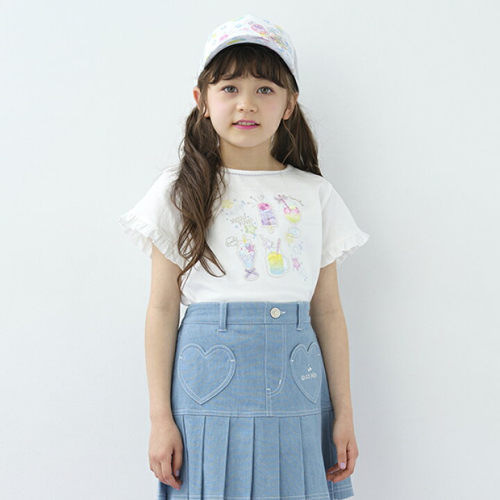 楽天市場】メゾピアノ(mezzo piano)ソーダ刺しゅう 半袖Tシャツ 