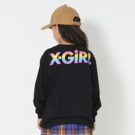 エックスガール　ステージス(X-girl Stages)グラデーションロゴ長袖Tシャツ