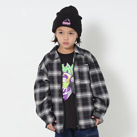 エクストララージ　キッズ(XLARGE KIDS)オンブレーチェックジップシャツ