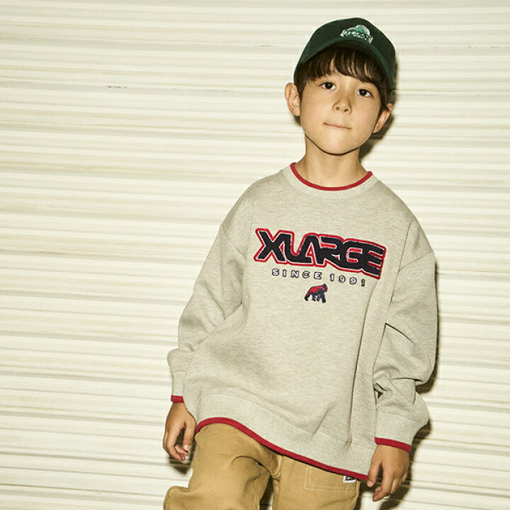 楽天市場】エクストララージ キッズ(XLARGE KIDS)ラインリブトレーナー 