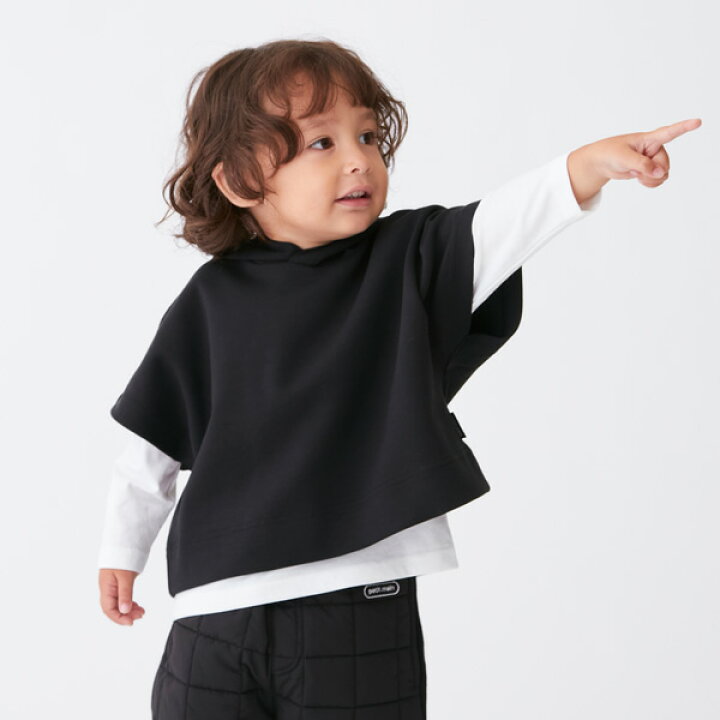 楽天市場】プティマイン(petit main)ポンチョ風トレーナーTシャツ  