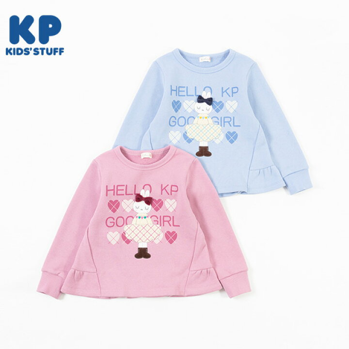 楽天市場】(KP)ハートmimiちゃんアップリケ裏毛トレーナー(100～130  