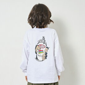 エクストララージ　キッズ(XLARGE KIDS)バッグスプレー缶プリント長袖Tシャツ