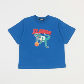 エクストララージ　キッズ(XLARGE KIDS)恐竜バスケットプリント半袖Tシャツ