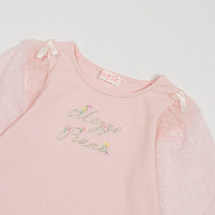 楽天市場】メゾピアノ(mezzo piano)スイートピーロゴ 7分袖Tシャツ  