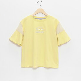 ポンポネットジュニア(pom ponette junior)フレアスリーブシアー切替Tシャツ