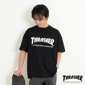 グラソス(GLAZOS)【THRASHER】フロントロゴビッグ半袖Tシャツ