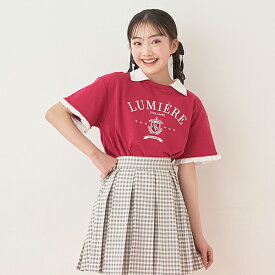 メゾピアノジュニア(mezzo piano junior)衿つきカレッジTシャツ