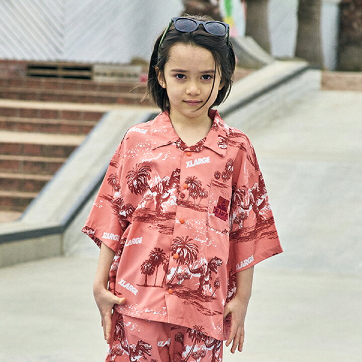 楽天市場】エクストララージ キッズ(XLARGE KIDS)恐竜アロハ柄シャツ  