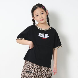 エックスガール　ステージス(X-girl Stages)レオパリンガーロゴ半袖Tシャツ