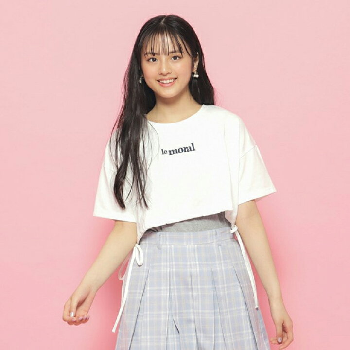 楽天市場】ピンクラテ(PINK-latte)【2点SET】裾リボンガーリーTシャツ 