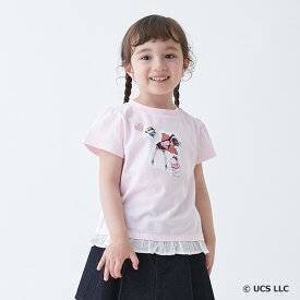 プティマイン(petit main)【ミニオン】裾フリルTシャツ