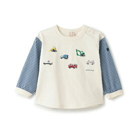 プティマイン(petit main)働く車袖布帛Tシャツ