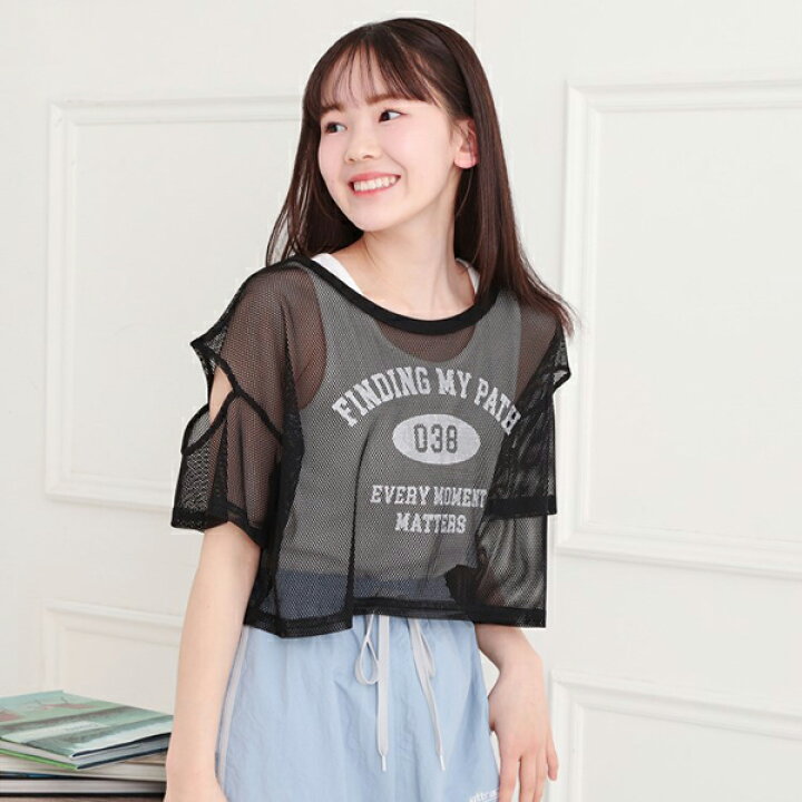 楽天市場】ピンクラテ(PINK-latte)メッシュTシャツ＋タンクセット 