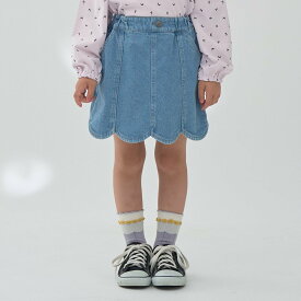 リセマイン(Lycee mine)ストレッチデニムスカラップスカパン