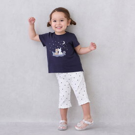 プティマイン(petit main)【接触冷感】7分丈タックフリルパンツ