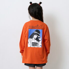 エックスガール　ステージス(X-girl Stages)ガールバックプリント長袖Tシャツ