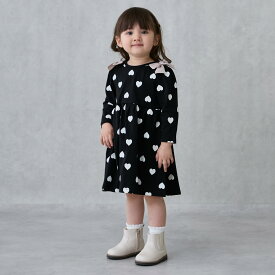 プティマイン(petit main)【GOODPRICE】柄リボンカットワンピース