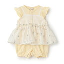 プティマイン(petit main)キャミ刺しゅうカバーオール